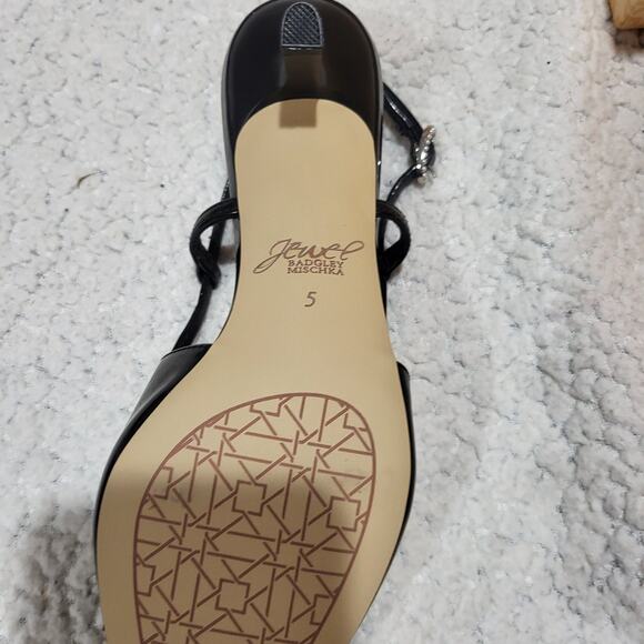 NEW Jewel Badgley Mischka Krystia Slingback Kitten Heels with Pearled Bow SIZE 5 - Picture 5 of 7